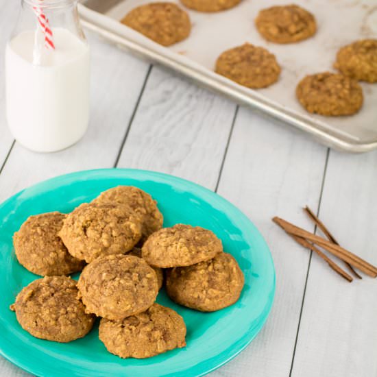 Gluten Free Pumpkin Oatmeal Cookies