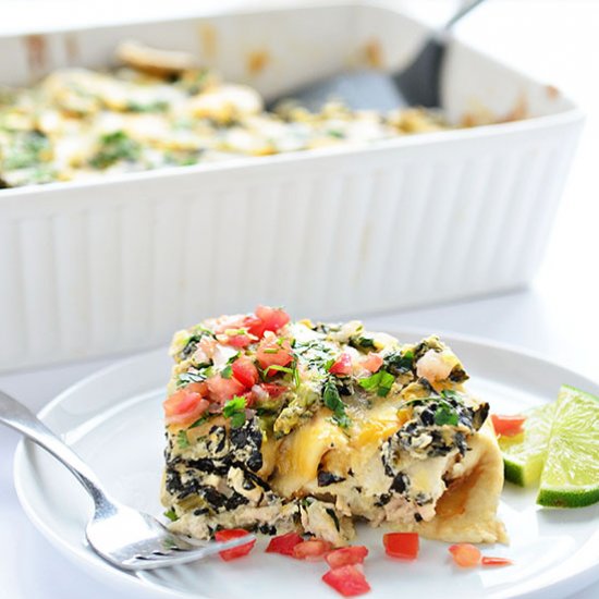 Chicken and Spinach Enchilada