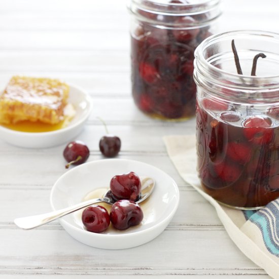 Bourbon and Honey Soaked Cherries