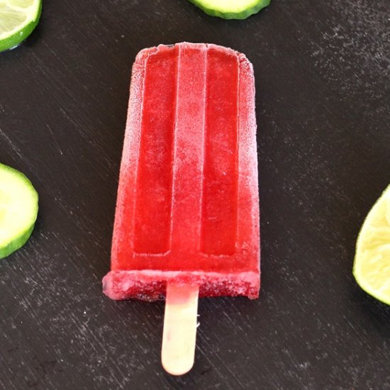 Blackberry, Cucumber & Gin Popsicle