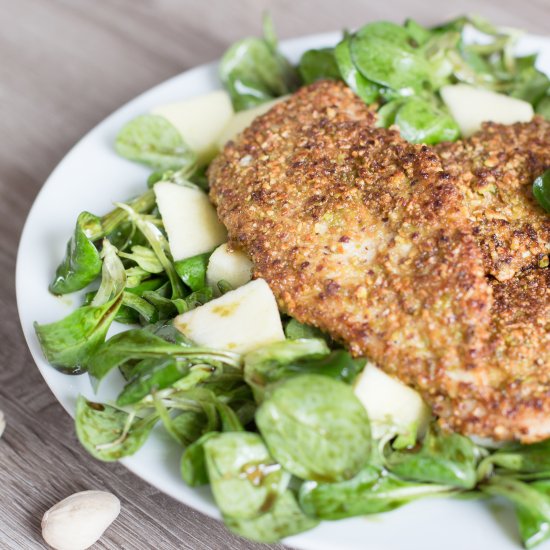 Pistachio crusted chicken salad