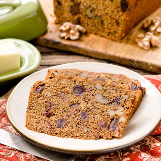 Whole Wheat Date Nut Bread