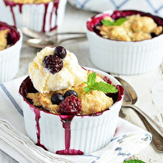 Black and Blue Berry Cobbler