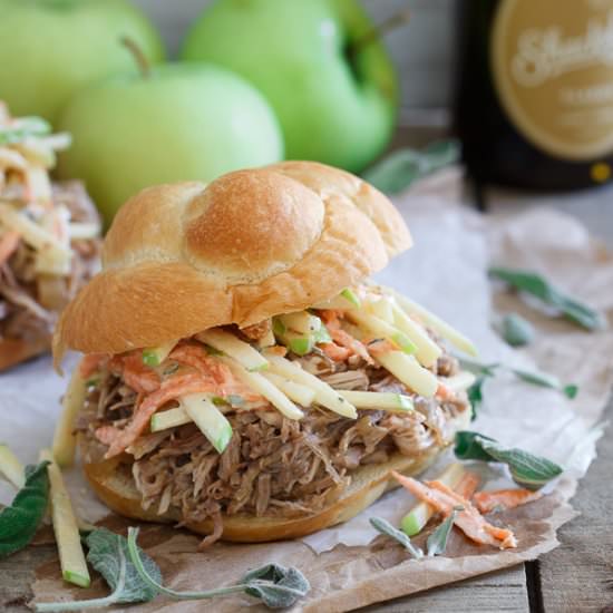 BBQ Apple Pulled Pork Sandwiches