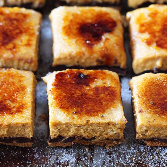 Creme Brule Pumpkin Cheesecake Bars