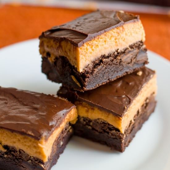 Three Layer Pumpkin Brownies