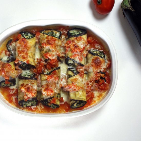 Eggplant Rollatini with a Spin