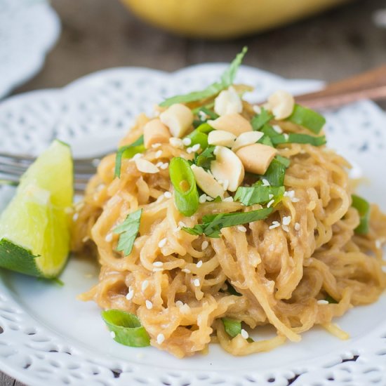 Spaghetti Squash with Peanut Sauce