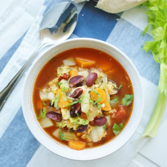 Vegetable and bean soup