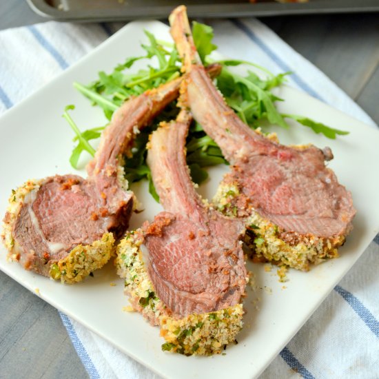 Crispy Wasabi Dijon Rack of Lamb