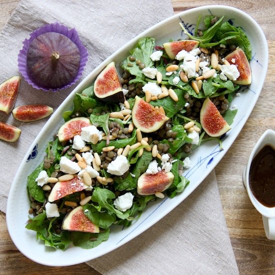 Fig, Lentil and Goat’s Cheese Salad