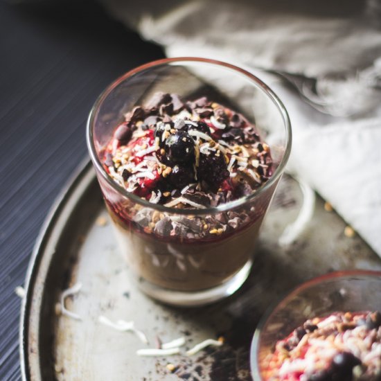 Chocolate zucchini pudding