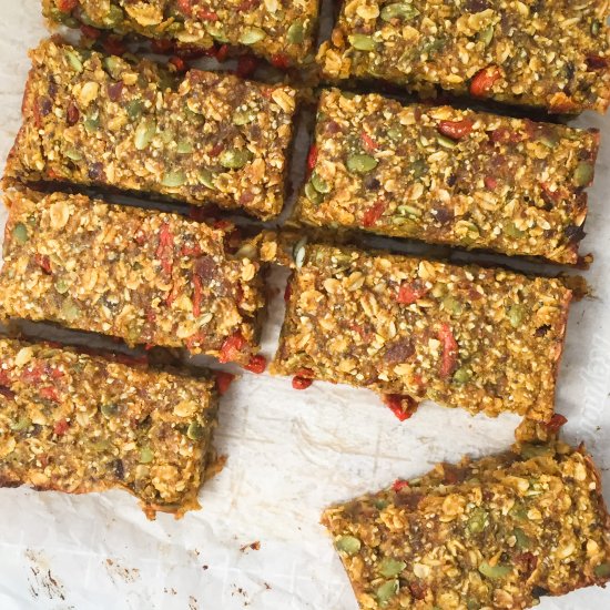 Pumpkin seed breakfast bars