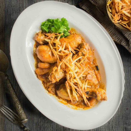 Apricot Chicken Curry & Potato Fries