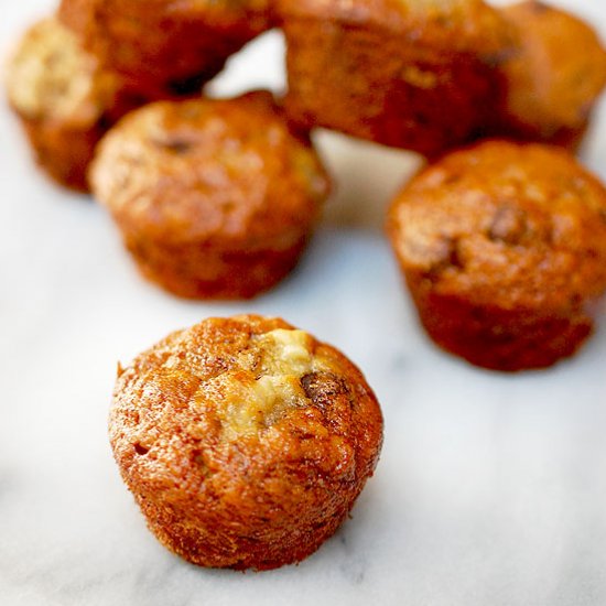 Mini Banana Chocolate Chip Muffins