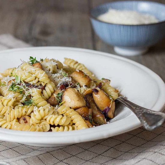 Pasta with Mushrooms and Bacon