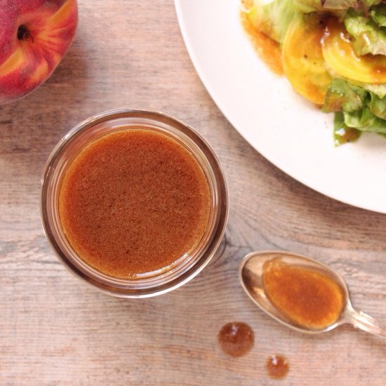 Homemade Peach Balsamic Vinaigrette