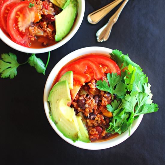 3 Chili Quinoa Chili