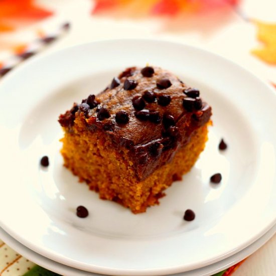 Chocolate-Swirled Pumpkin Bars