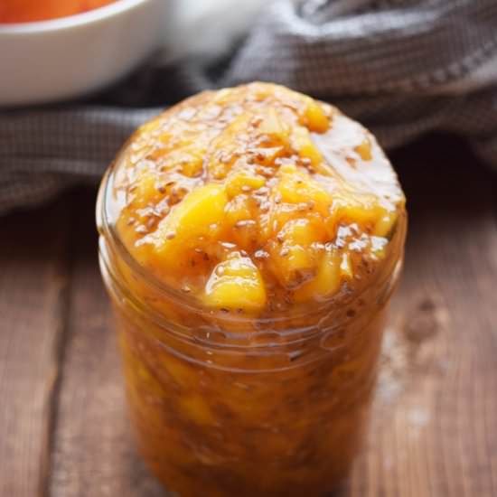 Chunky Spiced Peach Chia Seed Jam