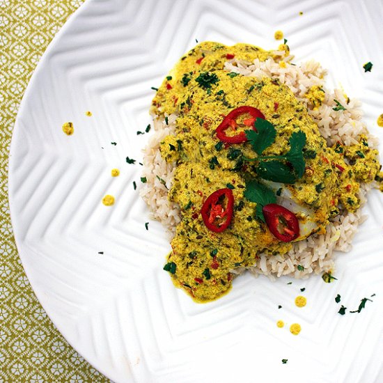 Fish in Spiced Soya Yoghurt Curry