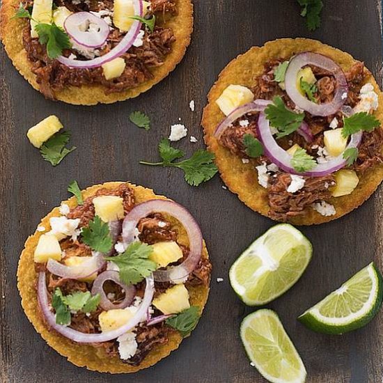 Hawaiian Pulled Pork Tostadas