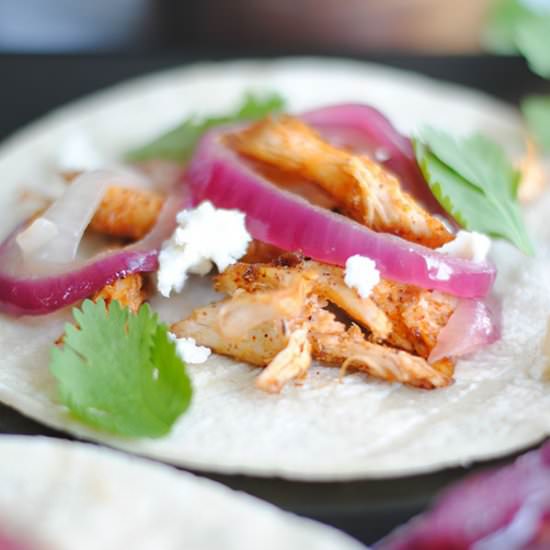 Ancho Chile Chicken Tacos