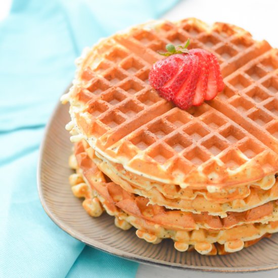 Lemon Poppy Seed Waffles