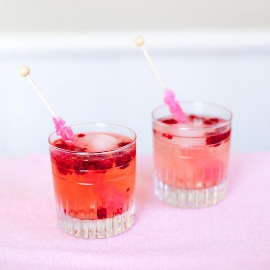 Raspberries and Champagne Cocktail