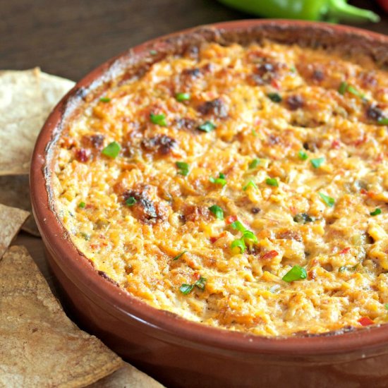 Hella Spicy Cheesy Chicken Dip