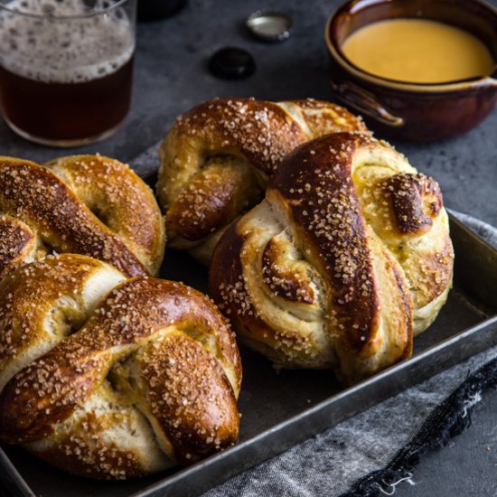 Garlic Herb Baked Pretzels