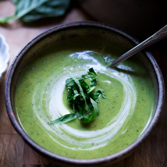 Zucchini basil soup