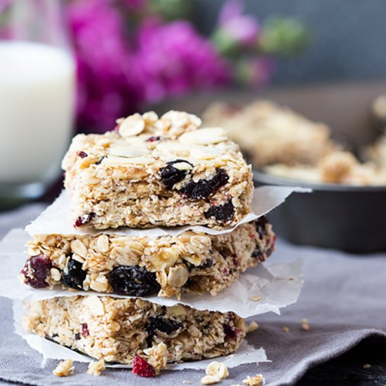 Berry Bakewell Granola Bars