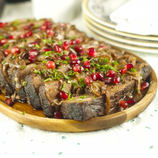 Wine And Pomegranate Brisket