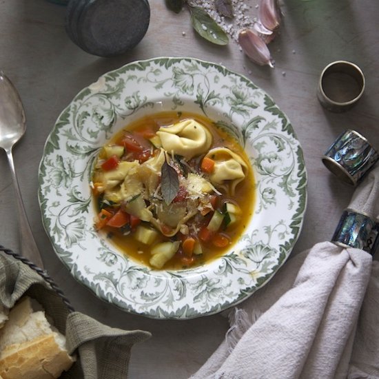 Zucchini & Tortellini Soup