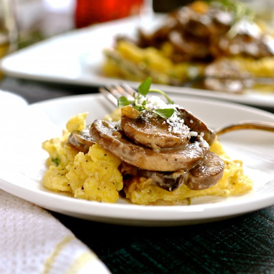 Cheesy Polenta with Wild Mushrooms