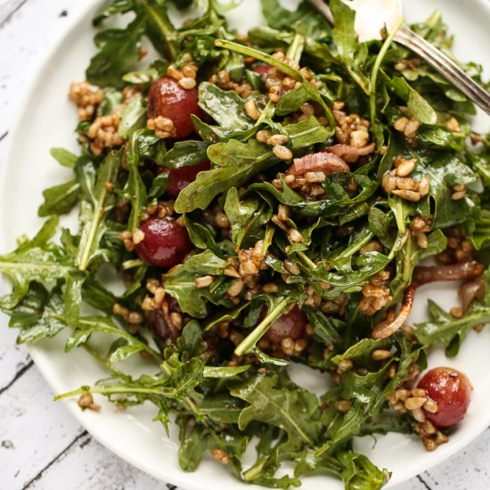 Arugula + Roasted Grape Salad