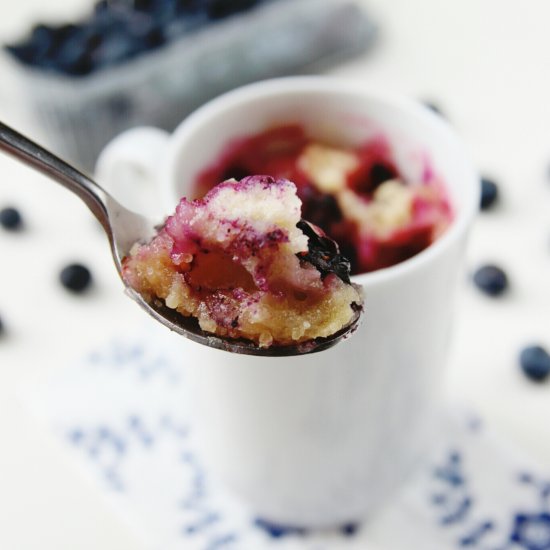 Microwave Blueberry Muffin Mug Cake