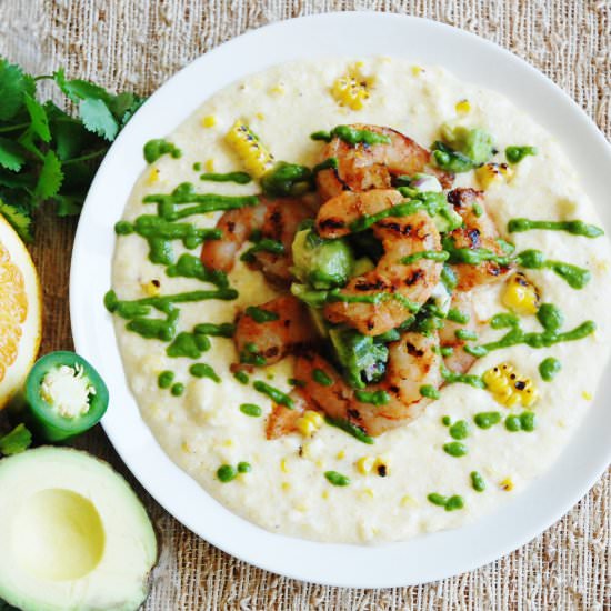 Ancho Orange Shrimp and Grits