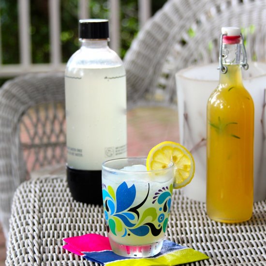 Grilled Lemon-Rosemary Soda Syrup