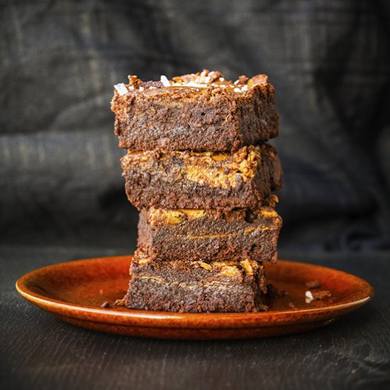 Salted Milk Caramel Fudge Brownies