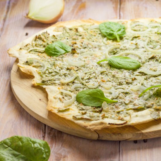 Spinach Tarte Flambée