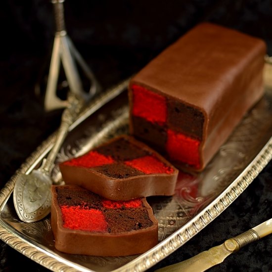 Chocolate Raspberry Battenberg