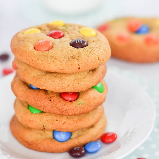 Soft Baked M&M Cookies