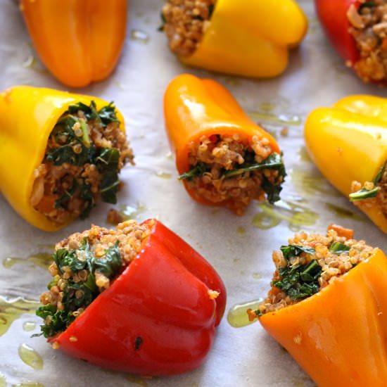 Quinoa & Turkey Stuffed Peppers