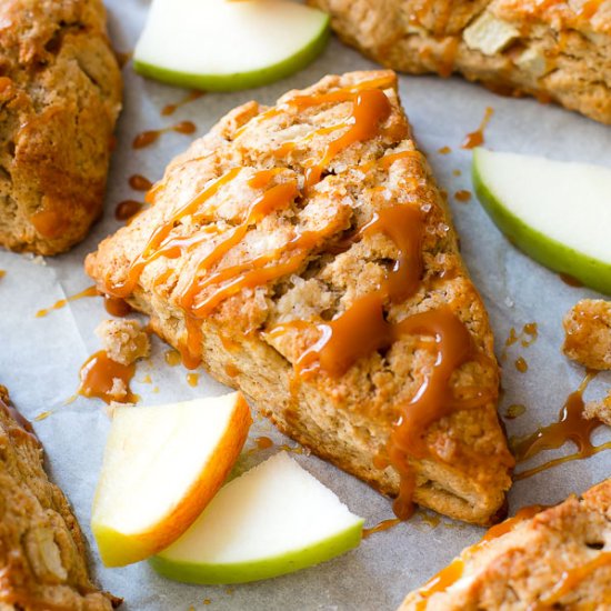 Caramel Apple Cinnamon Scones