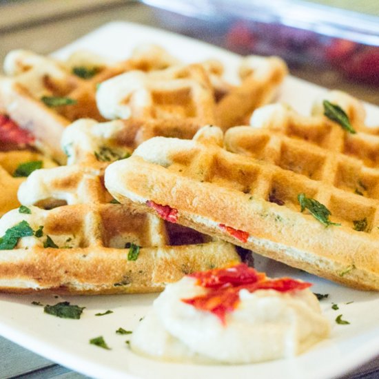 Hummus Waffles