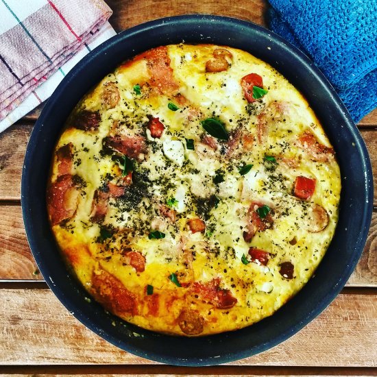 Frittata – Sausage, Cheese & Vegs