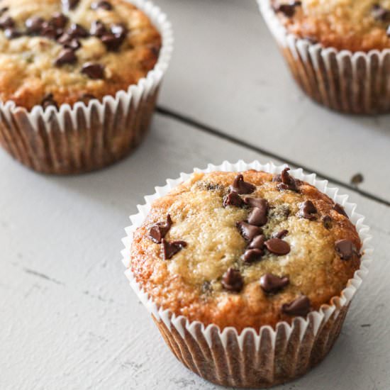 Chocolate Chip Banana Nut Muffins