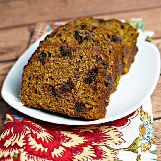 Spiced Pumpkin Chocolate Chip Loaf